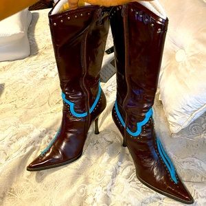 Wild Pair leather cowboy boots size 9